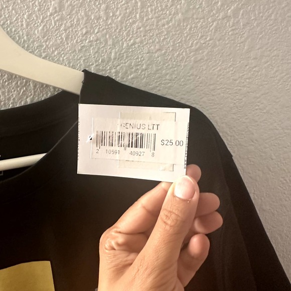 Z Men's Genius In Process Downloading Black Short Sleeve Shirt Size LTT NWT - Picture 7 of 7